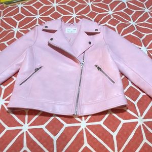 A pink pleather jacket